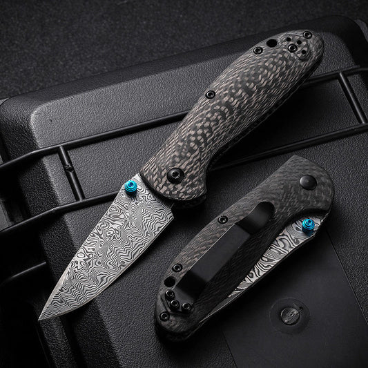 Ultralight Damascus Carbon Fiber Knife